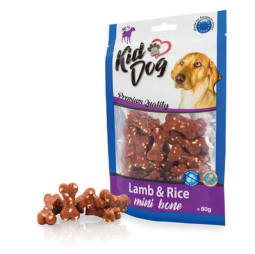 KIDDOG jehněčí maso s rýží MINI kostičky 80 g